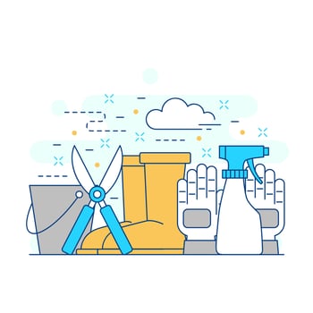 Gardening concept website illustration design 2 vector