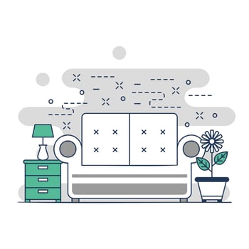 Home furniture concept website illustration design 4 vector