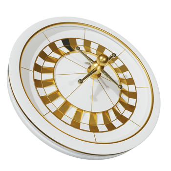 White Roulette Casino 3D Design Elements png