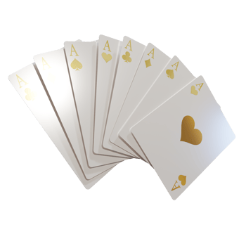 Casino White Card 3D Design Elements png