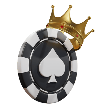 Casino Chip with Crown 3D Design Elements png