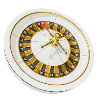 White Roulette Casino 3D Design Elements png
