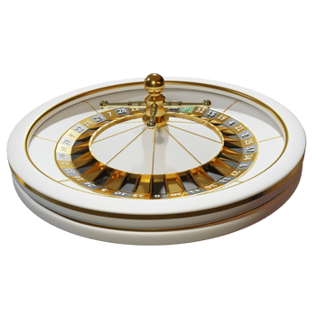 White Roulette Casino 3D Design Elements png