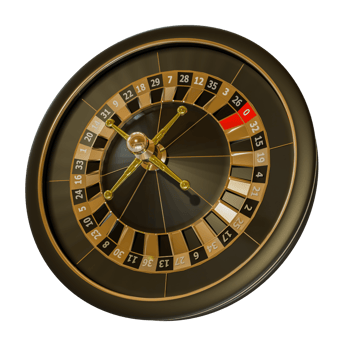 Black Gold Roulette Casino 3D Design Elements png