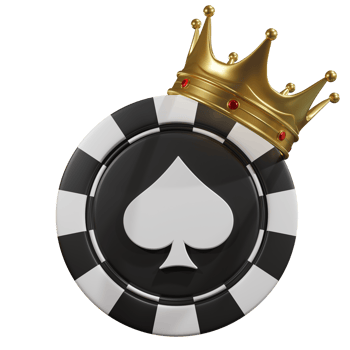 Casino club Chip with crown 3D Design Elements png
