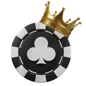 Casino club Chip with crown 3D Design Elements png