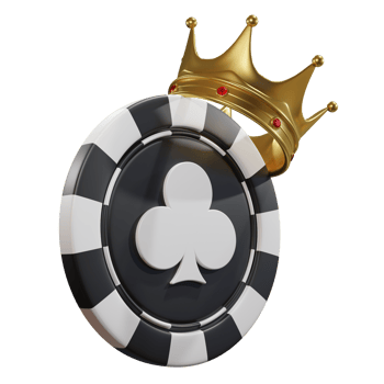 Casino club Chip with crown 3D Design Elements png