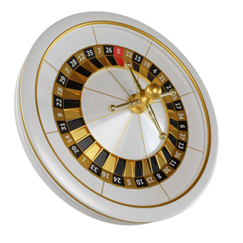 White Roulette Casino 3D Design Elements png