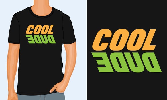 Cool Dude Typography t-shirt Chest print design Ready to print. vector