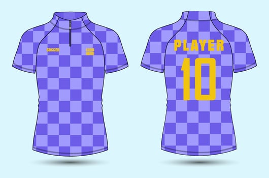 Raglan Short sleeve cycling jersey vector illustration template