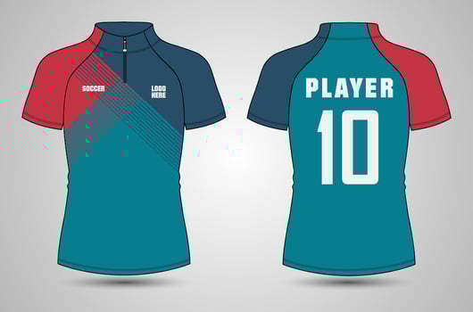 Raglan Short sleeve cycling jersey vector illustration template