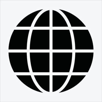 Isolated Internet of Things Glyph Icons EPS 10 Free Vector Graphic