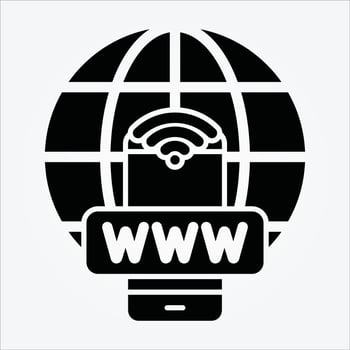 Isolated Internet of Things Glyph Icons EPS 10 Free Vector Graphic