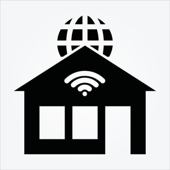 Isolated Internet of Things Glyph Icons EPS 10 Free Vector Graphic