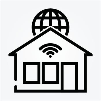 Isolated Internet of Things Line Icons EPS 10 Free Vector Graphic
