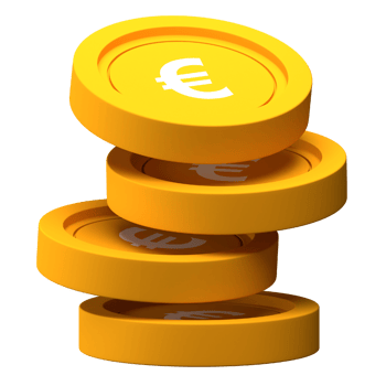 Euro Coin 3d Icon for Finance or Business Illustration png