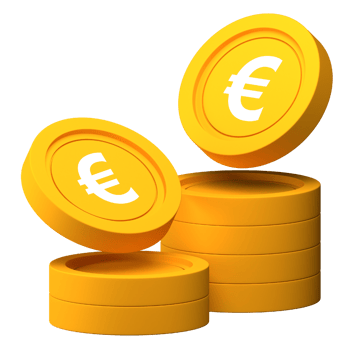 Euro Coin Stack 3d Icon for Finance or Business Illustration png