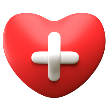 Heart Plus 3d Illustration png