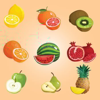 Fruits Pattern Element Design vector