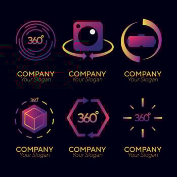 360 Logo Set vector