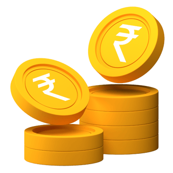 Rupee Coin Stack 3d Icon for Finance or Business Illustration png