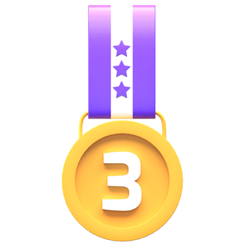 3d Medal Third Winner Icon Illustration png