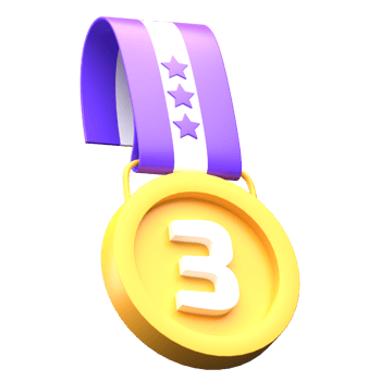 3d Medal Third Winner Icon Illustration png