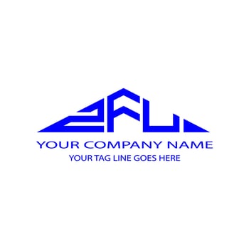 ZFU letter logo creative design with vector graphic