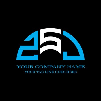 ZSJ letter logo creative design with vector graphic