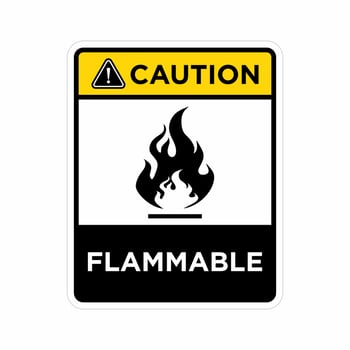 Danger Flammable Symbol Sign on white background vector