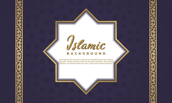 Arabic elegant luxury ornamental islamic background with islamic pattern decorative ornament vector