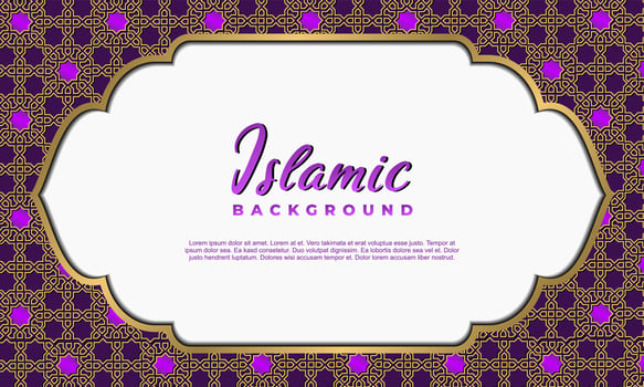 Arabic elegant luxury ornamental islamic background with islamic pattern decorative ornament vector