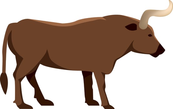 Bull Standing Up vector