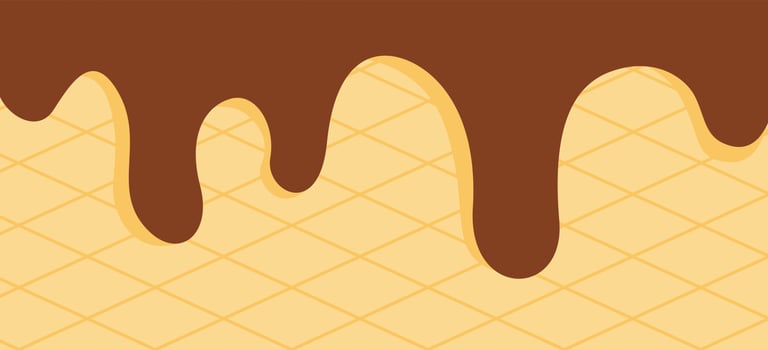 vector illustration background with melted chocolate