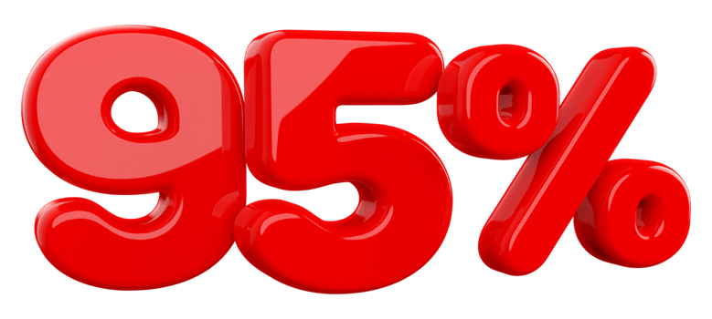 Sale 95 Percent Red 3D png