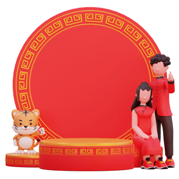 3d character illustration chinese new year png