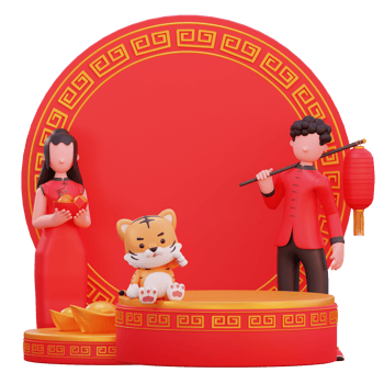 3d character illustration chinese new year png
