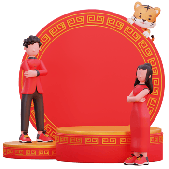3d character illustration chinese new year png