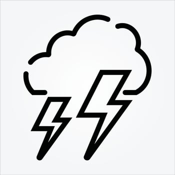 Isolated Weather Line Icons EPS 10 Free Vector Graphic