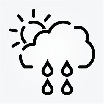 Isolated Weather Line Icons EPS 10 Free Vector Graphic