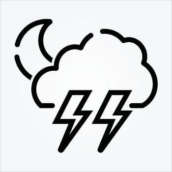 Isolated Weather Line Icons EPS 10 Free Vector Graphic