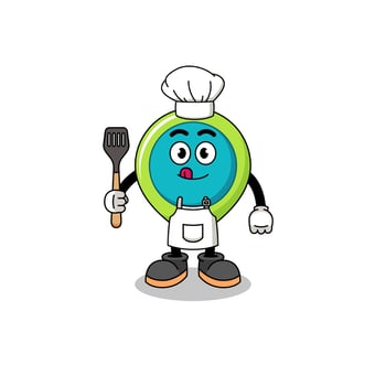 Mascot Illustration of location symbol chef vector