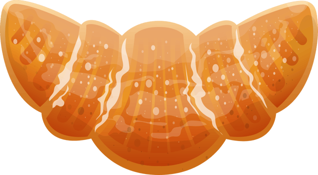 Traditional french croissant clipart design illustration png