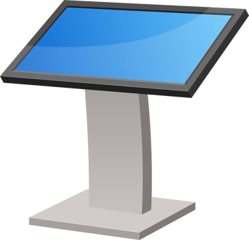Digital kiosk clipart design illustration png