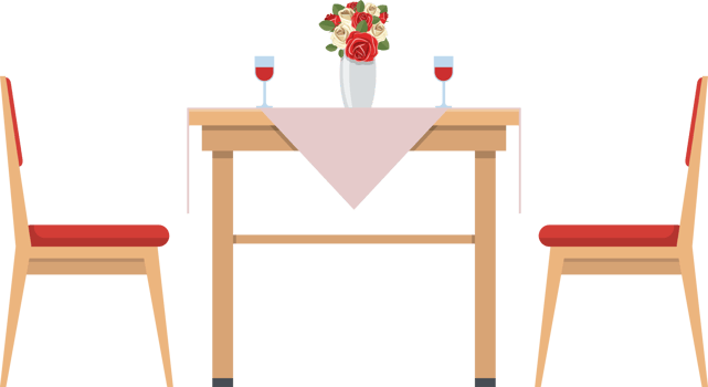 Dining table clipart design illustration png