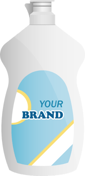 Diswashing liquid bottle clipart design illustration png