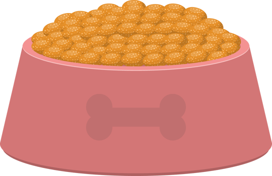 Dog bowl clipart design illustration png