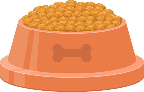 Dog bowl clipart design illustration png