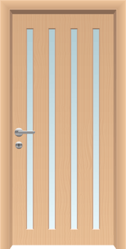 Realistic wooden door clipart design illustration png