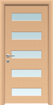 Realistic wooden door clipart design illustration png